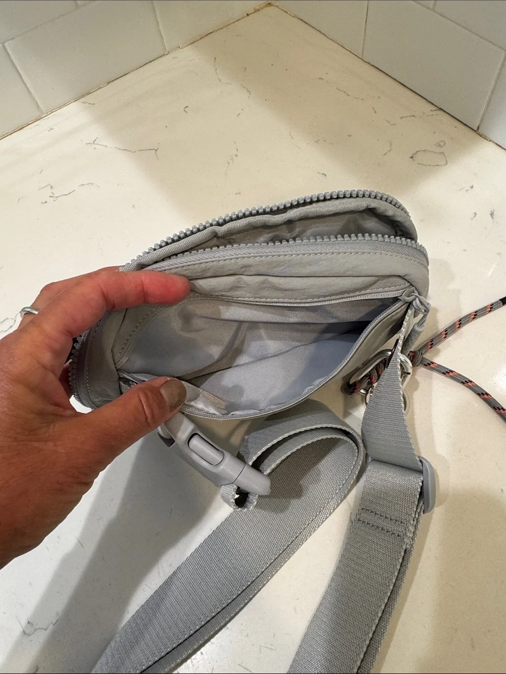 Gray Quilted Crossbody Satchel - Modern Women’s Bag